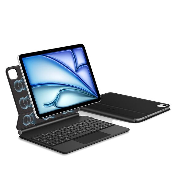 Tech-Protect Smartcase Magnetic with Keyboard for iPad Air 10.9” 2020 / 2022 / iPad Air 11” 2024 / 2025 - Black - Tablet Accessories - Tablet PC & Accessories - Techbox