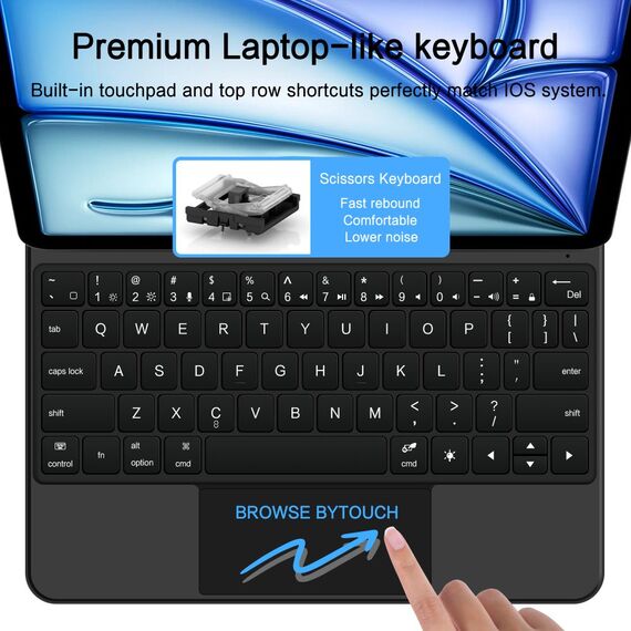 Tech-Protect Smartcase Magnetic with Keyboard for iPad Air 10.9” 2020 / 2022 / iPad Air 11” 2024 / 2025 - Black - Tablet Accessories - Tablet PC & Accessories - Techbox