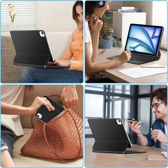 Tech-Protect Smartcase Magnetic with Keyboard for iPad Air 10.9” 2020 / 2022 / iPad Air 11” 2024 / 2025 - Black - Tablet Accessories - Tablet PC & Accessories - Techbox