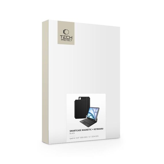 Tech-Protect Smartcase Magnetic with Keyboard for iPad Air 10.9” 2020 / 2022 / iPad Air 11” 2024 / 2025 - Black - Tablet Accessories - Tablet PC & Accessories - Techbox