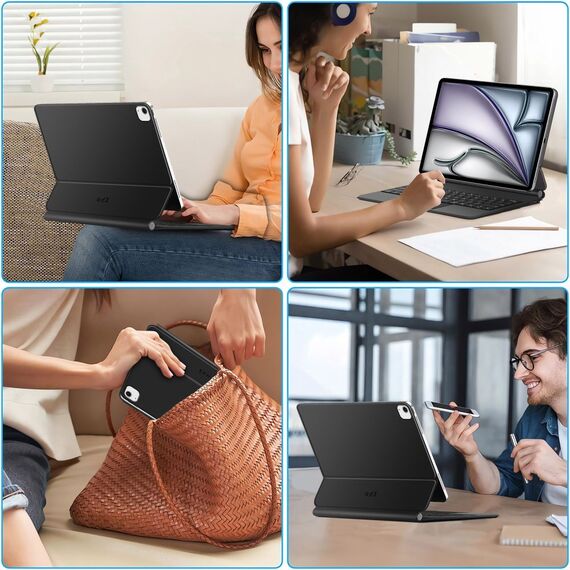 Tech-Protect Smartcase Magnetic with Keyboard for iPad Pro 12.9” 2020 / 2021 / 2022 / iPad Air 13” 2024 / 2025 - Black | Techbox