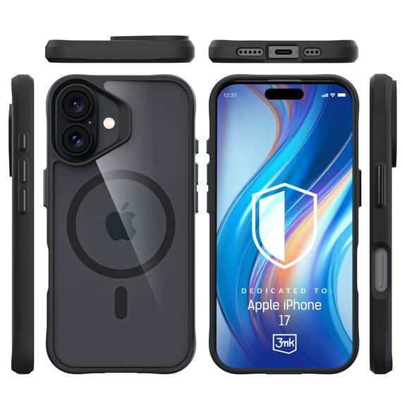 3mk Satin Armor MagCase for iPhone 17 - Black