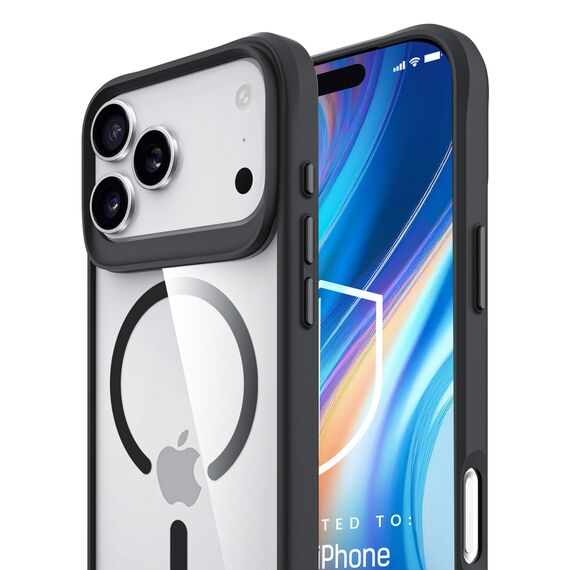 3mk Satin Armor MagCase for iPhone 17 Pro Max - Transparent Black
