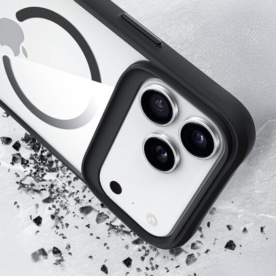 3mk Satin Armor MagCase for iPhone 17 Pro Max - Transparent Black