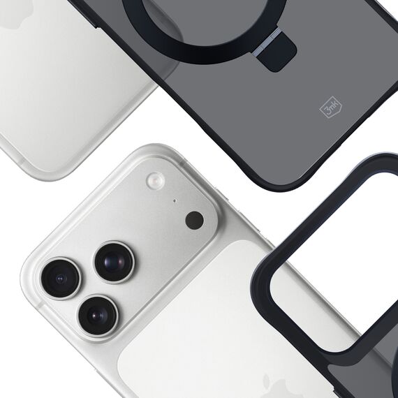 3mk Smoke Case Mag&amp;Stand for iPhone 17 Pro - Black - Apple Cases - Cases - Techbox