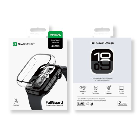 AmazingThing Radix Glass Case for Apple Watch 46mm - Clear - Accessories - Smartwatches & Accessories - Techbox