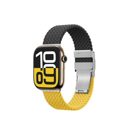 Set of 2 AmazingThing Blend Band for Apple Watch 45/46/49mm - Yellow-Black/Black | Techbox