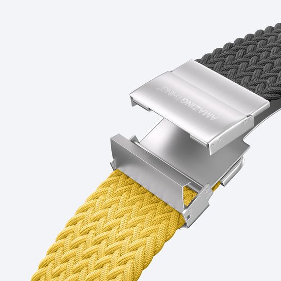 Set of 2 AmazingThing Blend Band for Apple Watch 45/46/49mm - Yellow-Black/Black | Techbox