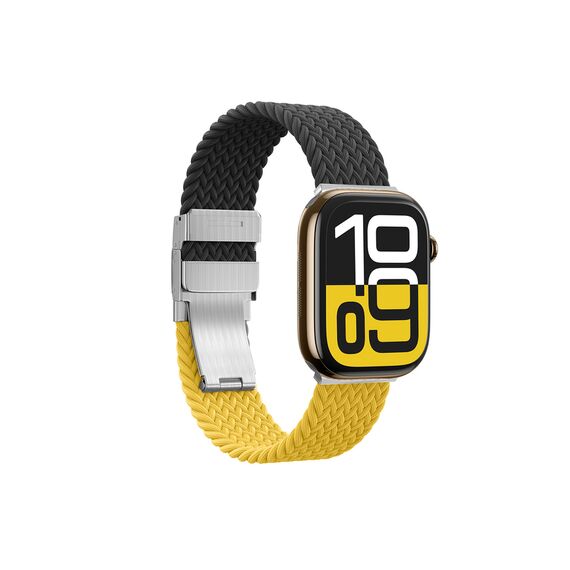 Set of 2 AmazingThing Blend Band for Apple Watch 45/46/49mm - Yellow-Black/Black | Techbox