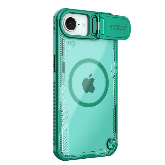 Nillkin Iceblade Prop Magnetic Case with Camera Cover and Stand for iPhone 16e - Green | Techbox