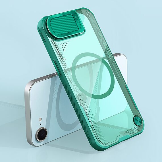 Nillkin Iceblade Prop Magnetic Case with Camera Cover and Stand for iPhone 16e - Green | Techbox