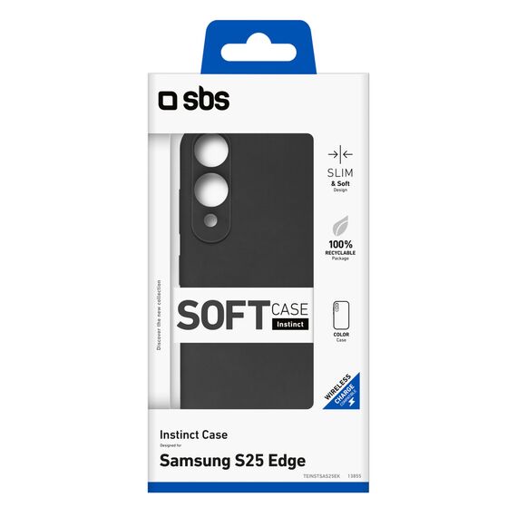 SBS Instinct Case for Samsung Galaxy S25 Edge - Black - Samsung Cases - Cases - Techbox