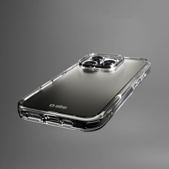SBS set with D3O technology for iPhone 16 Pro Max - case + glass screen and camera protector - transparent | Techbox