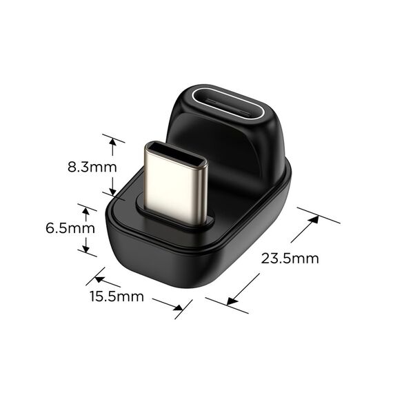 Tech-Protect Ultraboost AA04 USB-C Angled Adapter - Black - Cables & Adapters - Cables & Accessories - Techbox