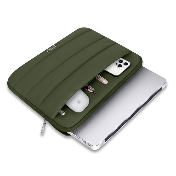 Tech-Protett Fluffy Laptop Bag 13-14 - Green - Bags & Backpacks - Laptop Accessories - Techbox