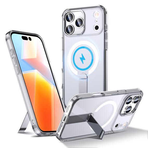 Hybrid Armor X Case for iPhone 17 Pro Max with Stand, Compatible with MagSafe - Transparent | Techbox