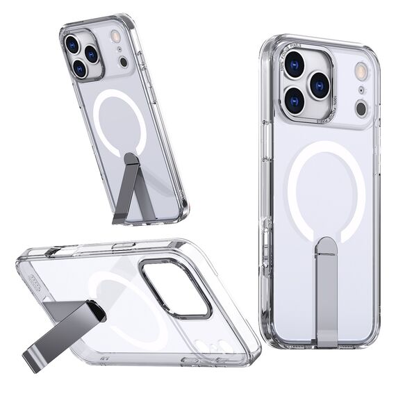 Hybrid Armor X Case for iPhone 17 Pro Max with Stand, Compatible with MagSafe - Transparent | Techbox