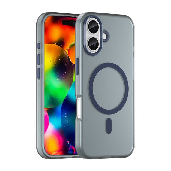 Magnetic Abrasive iPhone 17 Case Compatible with MagSafe - Matte Blue - Apple Cases - Cases - Techbox