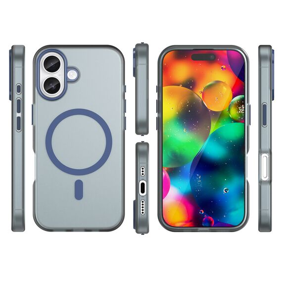 Magnetic Abrasive iPhone 17 Case Compatible with MagSafe - Matte Blue - Apple Cases - Cases - Techbox