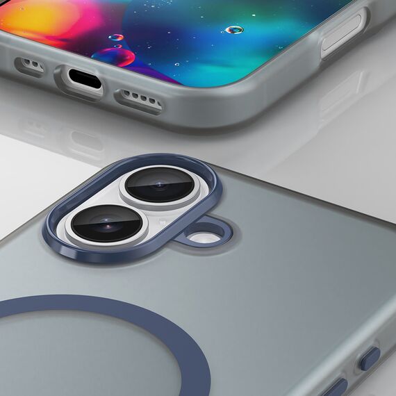 Magnetic Abrasive iPhone 17 Case Compatible with MagSafe - Matte Blue - Apple Cases - Cases - Techbox