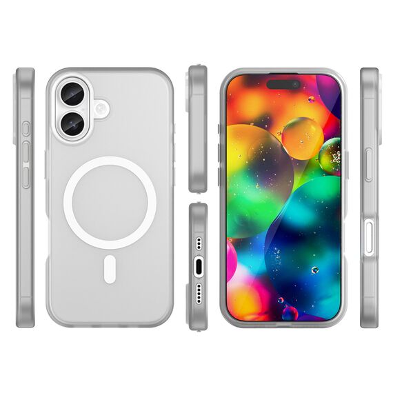 Magnetic Abrasive iPhone 17 Case Compatible with MagSafe - Matte White | Techbox