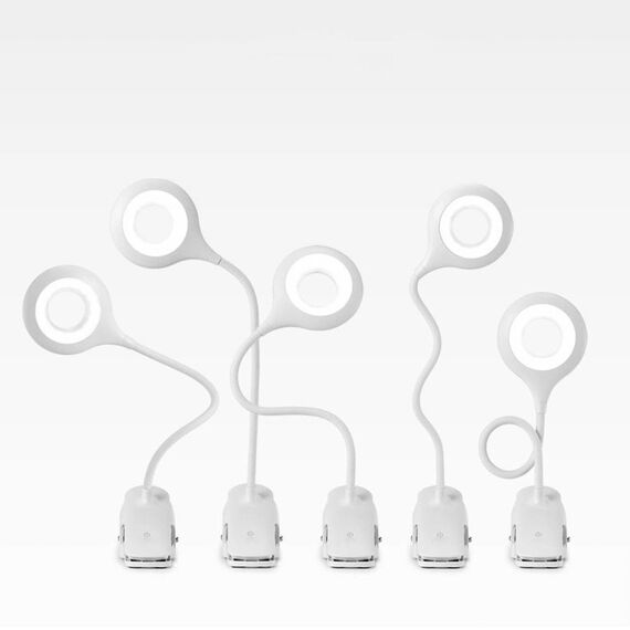 Mini Wozinsky Wireless LED Reading Lamp with Clip + USB-C Cable - White - Table Lights - Lighting - Techbox