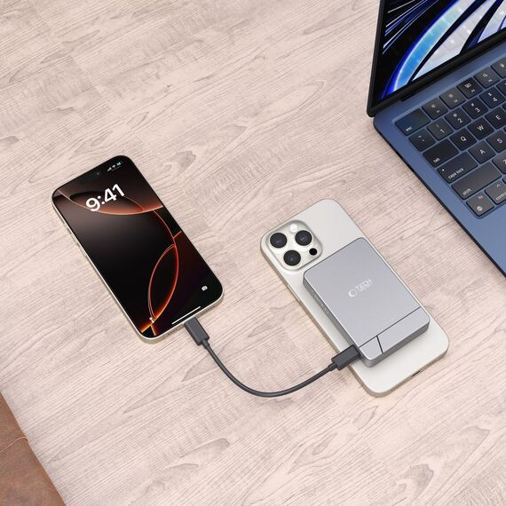 Powerbank Tech-Protect PB14 LifeMag MagSafe 5000 mAh - gray - Powerbanks - Smartphone Chargers - Techbox