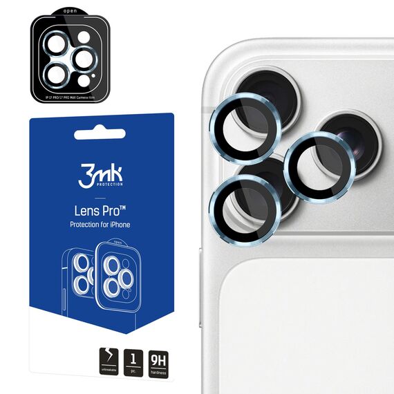 3mk Lens Protection Pro Tempered Glass for iPhone 17 Pro / 17 Pro Max - Light Blue | Techbox
