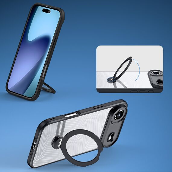 Dux Ducis Aimo Mag Case with Magnetic Ring and Stand for iPhone 17 Air – Black | Techbox