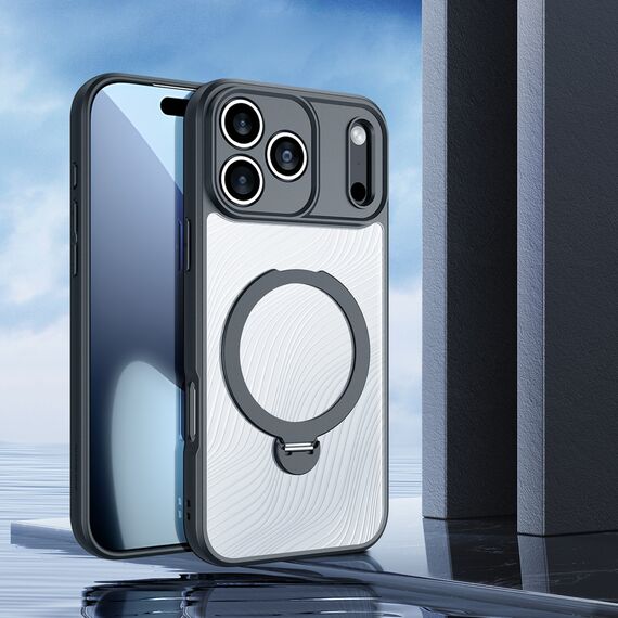Dux Ducis Aimo Mag Case with Magnetic Ring and Stand for iPhone 17 Pro Max - Black | Techbox