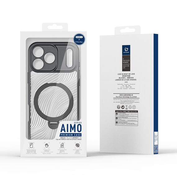 Dux Ducis Aimo Mag Case with Magnetic Ring and Stand for iPhone 17 Pro Max - Black | Techbox