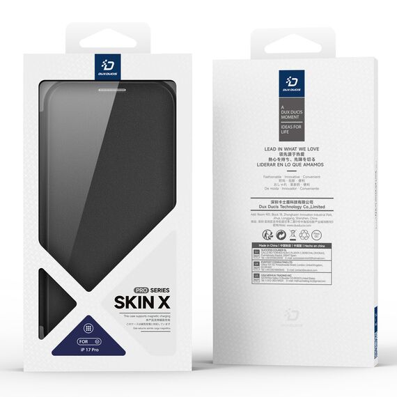 Dux Ducis Skin X Pro Case for iPhone 17 Pro with Wallet, MagSafe Compatible - Black - Apple Cases - Cases - Techbox