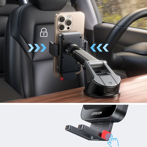 Joyroom JR-ZS241S car mount with inductive charger for dashboard - black | Techbox