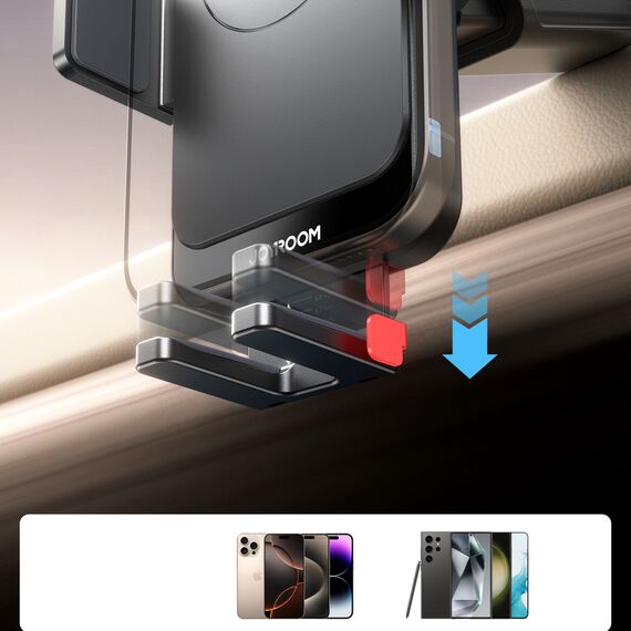 Joyroom JR-ZS241S car mount with inductive charger for dashboard - black | Techbox