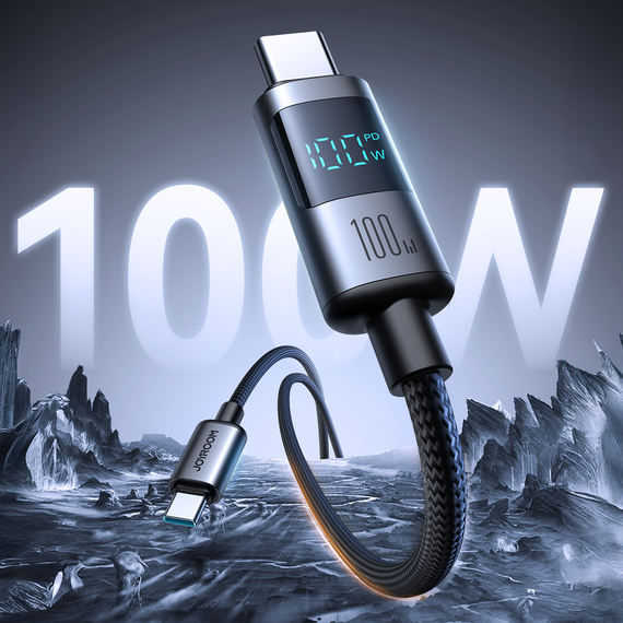 Joyroom S-A16 Pro Prism Series 100W USB-C Cable - USB-C with Digital Display 1.2m - Black | Techbox