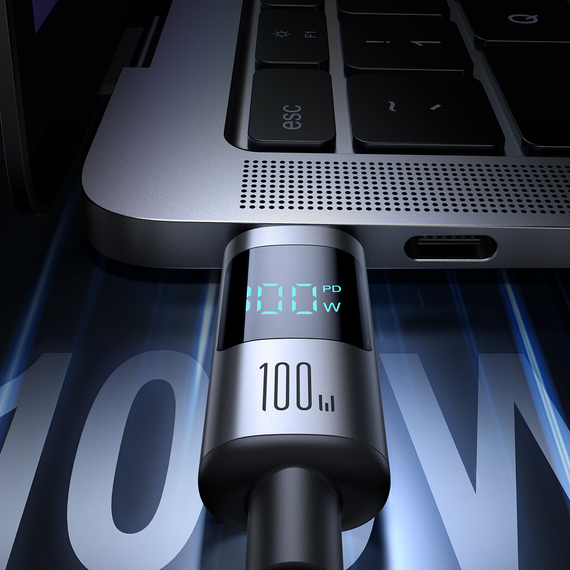 Joyroom S-A16 Pro Prism Series 100W USB-C Cable - USB-C with Digital Display 1.2m - Black | Techbox