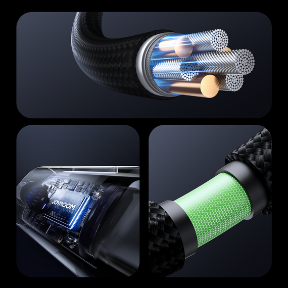 Joyroom S-A16 Pro Prism Series 100W USB-C Cable - USB-C with Digital Display 1.2m - Black | Techbox