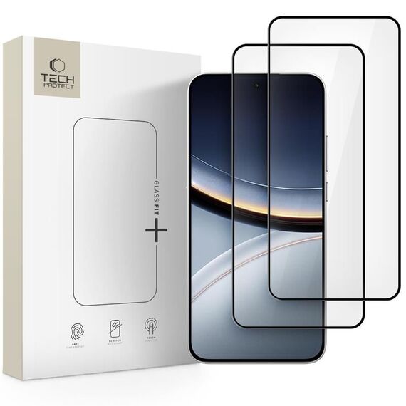 Tech-Protect Glass Fit+ 2-pack tempered glass for Xiaomi Poco F7 5G - black - Xiaomi - Screen & Camera Protection - Techbox