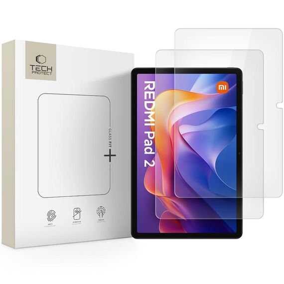Tech-Protect Glass Fit+ 2-pack tempered glass for Xiaomi Redmi Pad 2 11.0 / SE 11.0 - transparent - Tablet Accessories - Tablet PC & Accessories - Techbox