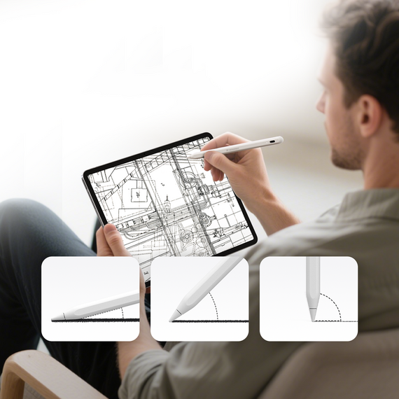 Wozinsky WRA-08 Stylus for iPad USB-C Fast Charging - White | Techbox