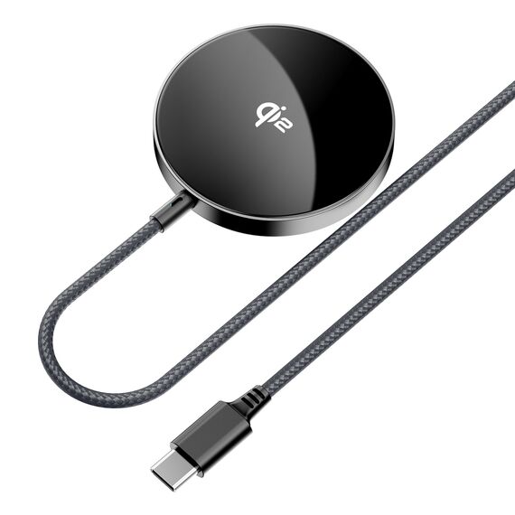 Acefast E24 Qi2 15W Magnetic Inductive Charger with 1.2m USB-C Cable - Black - Powerbanks - Smartphone Chargers - Techbox
