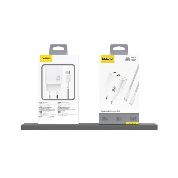 Dudao A27 Max 35W GaN Wall Charger - White - Travel Chargers - Smartphone Chargers - Techbox
