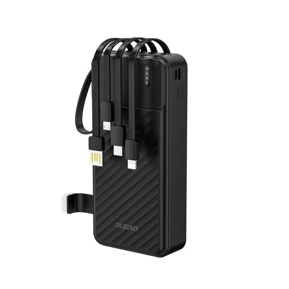 Dudao K11 Pro 20000mAh Powerbank with Built-in Cables - Black - Travel Chargers - Smartphone Chargers - Techbox