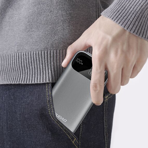 Dudao K31 10000 mAh 22.5W PD Powerbank with Built-in Cable - Gray - Travel Chargers - Smartphone Chargers - Techbox