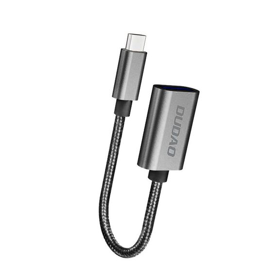 Dudao L15T OTG Adapter USB-C - USB-A - Gray | Techbox