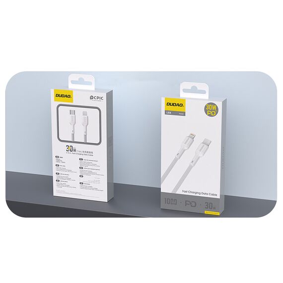 Dudao L9X 30W USB-C - Lightning Cable 2m - White - Cables & Adapters - Cables & Accessories - Techbox