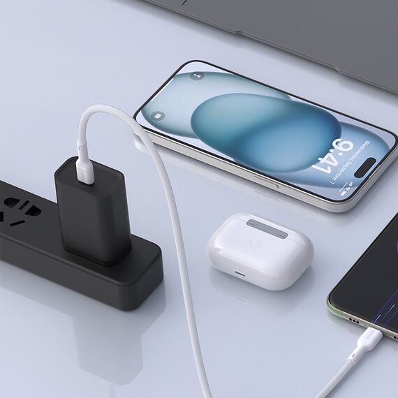 Dudao L9X 30W USB-C - Lightning Cable 2m - White - Cables & Adapters - Cables & Accessories - Techbox