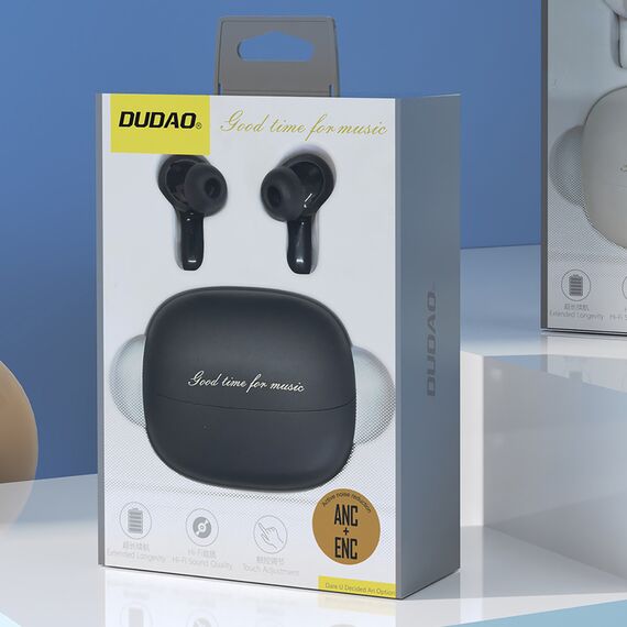 Dudao U21 TWS ANC ENC Bluetooth Wireless Headphones - Black | Techbox