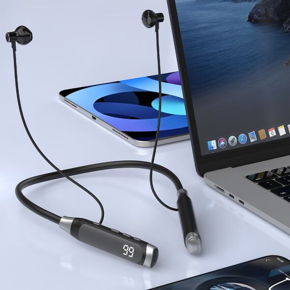 Dudao U5 Max Bluetooth Neckband Wireless Headphones - Black | Techbox