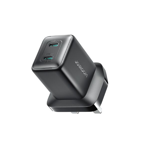 Joyroom JR-TCG17 45W 2 x USB-C wall charger (UK plug) - black - Travel Chargers - Smartphone Chargers - Techbox
